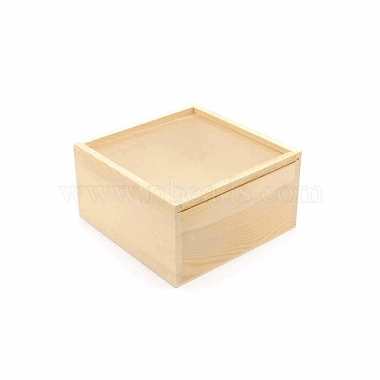 BurlyWood Square Wood Gift Boxes