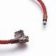 Fabrication de bracelet de style européen en fil d'acier(MAK-L018-01)-4