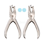 Iron Single Hole Puncher for Craft Paper, Can Pouch 6mm Round Hole, Stainless Steel Color, 128x59x14mm(TOOL-R089-02)