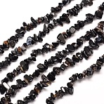 Natural Black Agate Chip Bead Strands Dyed & Heated, 5~8x5~8mm, Hole: 1mm, about 31.5 inch(X-G-M205-43)