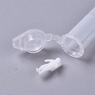 DIY Crystal Epoxy Resin Material Filling, Spaceman, for Jewelry Making Crafts, with Transparent Disposable Resin Tube, White, Tube: 41.5x19.5x13mm, 13x6x6mm(DIY-WH0152-85B-04)
