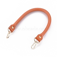 Genuine Leather Bag Handles, with Swivel Clasps, for Bag Straps Replacement Accessories, Chocolate, 400x24.5x14mm, Clasp: 40x24.5x7mm(FIND-WH0043-95)