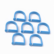 Spray Painted Alloy Cuff Rings, Open Rings, Cadmium Free & Lead Free, Dodger Blue, US Size 5 3/4(16.3mm)(RJEW-T011-23-RS)
