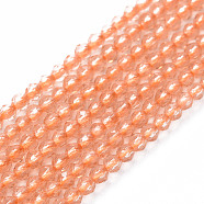 Glass Beads Strands, Faceted, Rondelle, Light Salmon, 2mm, Hole: 0.5mm, about 192~194pcs/strand, 12.99~13.39 inches(33~34cm)(EGLA-S174-23A-01)