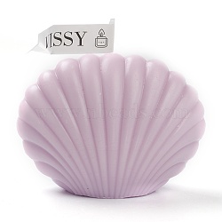 Shell Shaped Aromatherapy Smokeless Candles, with Box, for Wedding, Party, Votives, Oil Burners and Christmas Decorations, Thistle, 6.8x9x4.8cm(DIY-C001-06C)
