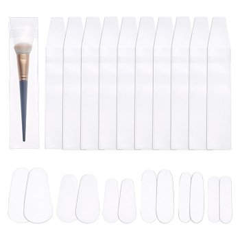 Plastic Brush Protection Dustproof Portable Brush Holders, White, 29x5.1x0.1cm