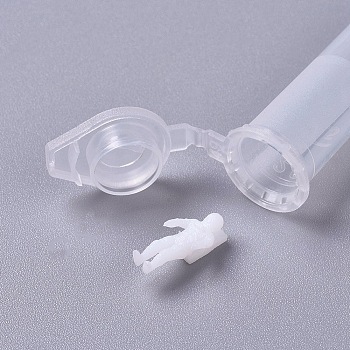 DIY Crystal Epoxy Resin Material Filling, Spaceman, for Jewelry Making Crafts, with Transparent Disposable Resin Tube, White, Tube: 41.5x19.5x13mm, 13x6x6mm