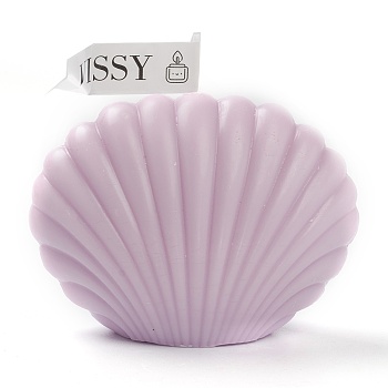 Shell Shaped Aromatherapy Smokeless Candles, with Box, for Wedding, Party, Votives, Oil Burners and Christmas Decorations, Thistle, 6.8x9x4.8cm
