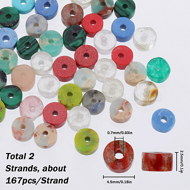 2 Strands Natural & Synthetic Mixed Stone Beads Strands(G-SC0002-74)-2