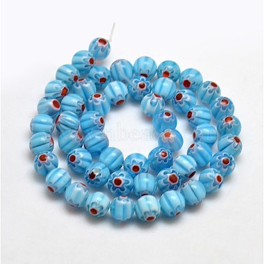 Round Millefiori Glass Beads Strands(LK-P002-04)-3