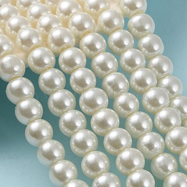 Pearlized Glass Pearl Round Beads Strands(X-HY-8D-B02)-2