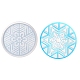 Moules en silicone de tapis de tasse de motif de flocon de neige de noël bricolage(DIY-E055-17)-1