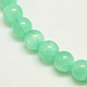 Perles de jade vert naturel teintées(JBS053-4MM-27)-1