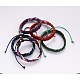 Pulseras cordón de cuero trenzado ajustable(BJEW-I227-02)-1