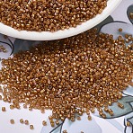 MIYUKI Delica Beads, Cylinder, Japanese Seed Beads, 11/0, (DB1734) Beige Lined Topaz AB, 1.3x1.6mm, Hole: 0.8mm, about 20000pcs/bag, 100g/bag(SEED-J020-DB1734)