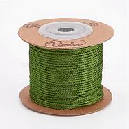 Nylon Cords, String Threads Cords, Round, Dark Olive Green, 1.5mm, about 27.34 yards(25m)/roll(OCOR-L035-G23)
