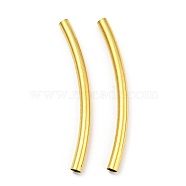 304 Stainless Steel Tube Beads, Curved Tube, Golden, 40x3mm, Hole: 2.5mm(STAS-B047-27P-G)