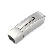 316 Stainless Steel Bayonet Clasps, Stainless Steel Color, 31.5x8x9.5mm, Hole: 6.2x6.2mm(STAS-K282-08A-P)