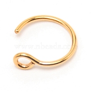 Nose Ring Hoop, 304 Stainless Steel Piercing Body Jewelry for Her, Golden, 9.5x9.5x1mm, Pin: 1mm, Hole: 1.5mm(AJEW-TAC0029-05E)