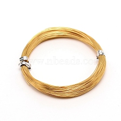 Round Brass Wire, Raw(Unplated), 26 Gauge, 0.4mm, 15m/roll(CWIR-WH0009-03B-U)