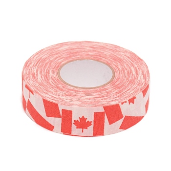 Bockey Masking Tape, Adhesive Tape Textured Polyester, for Bockey Packaging, Orange Red, 91~100.5x24.5~25mm, about 27.34Yards(25m)/roll