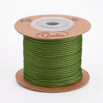 Nylon Cords, String Threads Cords, Round, Dark Olive Green, 1.5mm, about 27.34 yards(25m)/roll