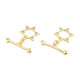 Brass Pave Clear Cubic Zirconia Toggle Clasps(KK-N231-400)-3