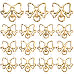 20Pcs Alloy Swivel Lobster Clasps, Swivel Snap Hook, Bowknot, Golden, 32.5x39x5.6mm(FIND-SC0007-21)