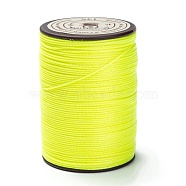 Round Waxed Polyester Thread String, Micro Macrame Cord, Twisted Cord, for Leather Sewing Stitching, Green Yellow, 0.55mm, about 131.23 yards(120m)/roll(YC-D004-02C-135)