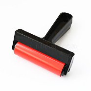 Rubber Diamond Painting Rollers, with Plastic Handle, Diamond Pressing Tool, Red, 125x100mm(DIAM-PW0001-069A-01)