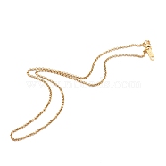 304 Stainless Steel Rolo Chain Necklaces, with Lobster Claw Clasps, Golden, 16 inch(40.5cm)(NJEW-JN03374)