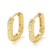 Rack Plating Brass Hoop Earrings, Long-Lasting Plated, Cadmium Free & Lead Free, Rectangle, Real 18K Gold Plated, 15.5x12x3mm(EJEW-Q773-13G)