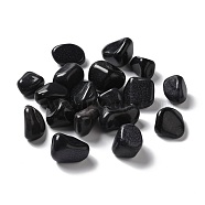 Synthetic Blue Goldstone Beads, No Hole, Nuggets, Tumbled Stone, Vase Filler Gems, 16~36x12~30.5x3.5~25mm(G-O029-08N)