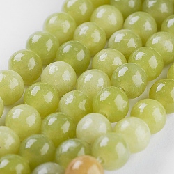 Natural Peridot Beads Strands, Round, 6mm, Hole: 0.8mm, about 60pcs/strand, 14.9 inch(38cm)(X-G-P358-01-6mm)