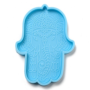 Elephant Silicone Molds, for Epoxy Resin UV Resin Jewelry Making, Deep Sky Blue, 128x93x10mm