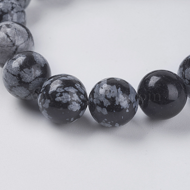 Chapelets de perles de flocon de neige en obsidienne naturelle(X-G-G515-10mm-01)-3