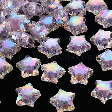 Lilac Star Acrylic Beads