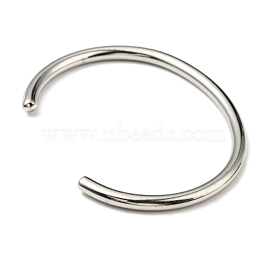304 Stainless Steel Simple Thin Cuff Bangles(BJEW-P296-02P)-2