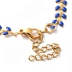 Enamel Ear of Wheat Link Chains Bracelet(BJEW-P271-02G-06)-4