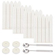 CRASPIRE DIY Scrapbook Kits, Including Candle, Stainless Steel Spoon and Sealing Wax Sticks, Seashell Color, 9x1.1x1.1cm, 20pcs(DIY-CP0002-71M)