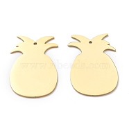 304 Stainless Steel Pendants, Stamping Blank Tag, Pineapple, Golden, 34x22x1mm, Hole: 1.2mm(STAS-Y006-06G)