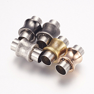 304 Stainless Steel Magnetic Clasps with Glue-in Ends, Vase, Mixed Color, 16.5x10mm, Hole: 6mm(STAS-E144-054)