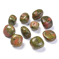 Natural Unakite Beads, No Hole, Nuggets, Tumbled Stone, Healing Stones for 7 Chakras Balancing, Crystal Therapy, Meditation, Reiki, Vase Filler Gems, 14~26x13~21x12~18mm, about 130pcs/1000g(G-M368-09B)
