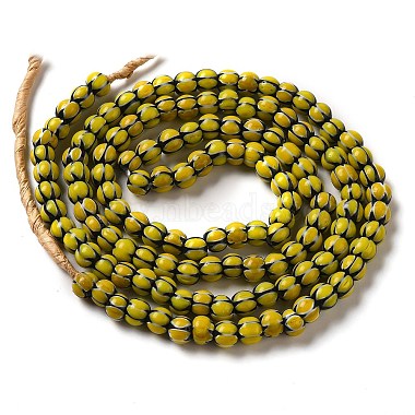 Yellow Drum Lampwork Beads