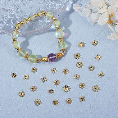 100pcs 5 styles de capuchons de perles en alliage à pétales multiples(PALLOY-SZ0001-32)-4