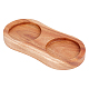 2-Slot Wooden Salt and Pepper Mill Tray(WOOD-WH0030-31)-1