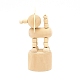 Schima Wood DIY Elephant Small Animal Desktop Ornaments(DJEW-TAC0001-03)-1