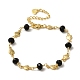 Brass Heart Link Chain Bracelets(BJEW-L685-06KCG)-1