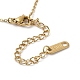 304 Halskette mit tropischem Blattanhänger aus Edelstahl für Damen(NJEW-Q318-01G)-3