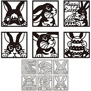 Easter Carbon Steel Cutting Dies Stencils, for DIY Scrapbooking, Photo Album, Decorative Embossing Paper Card, Stainless Steel Color, Rabbit, 117x177x0.8mm(DIY-WH0309-1645)